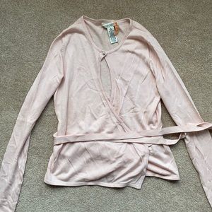 Banana Republic blush wrap sweater blouse